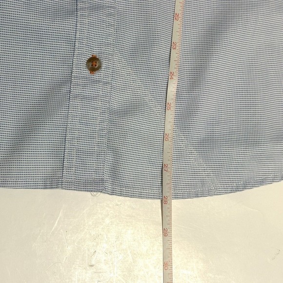 Orvis Button Up Plaid Blue White Shirt Pocket Long Sleeve XL Active Fit - Picture 7 of 10